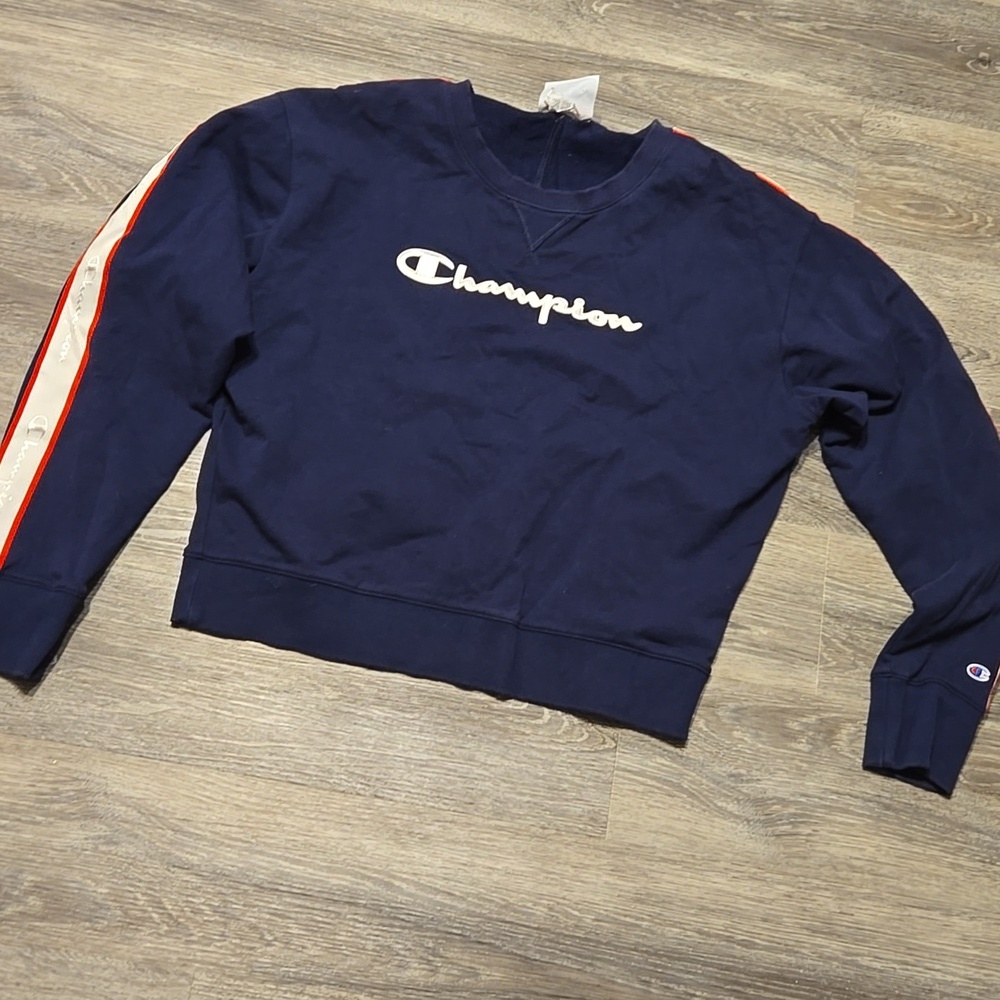Champion Boxy Cropped Sweatshirt Sz L